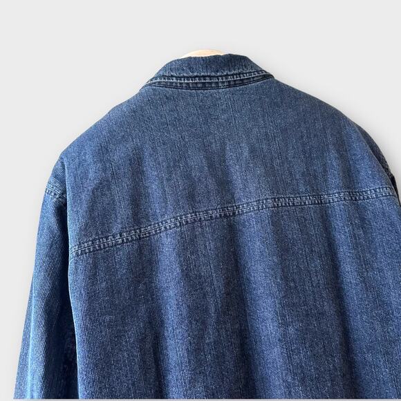 Vintage Hilfiger Denim Corduroy Insulated Zip Front Jacket, Men’s XXL, Blue - Picture 5 of 16